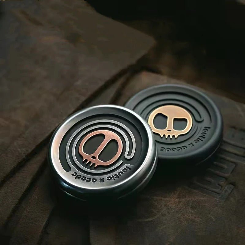 Lautie x ACEdc Superconductive Coin Cap Shape Hand Push Slider | Lautie ACEdc Milky Coin Hand Fidget Slider | Lautie EDC Coin Shape Slider for Collection