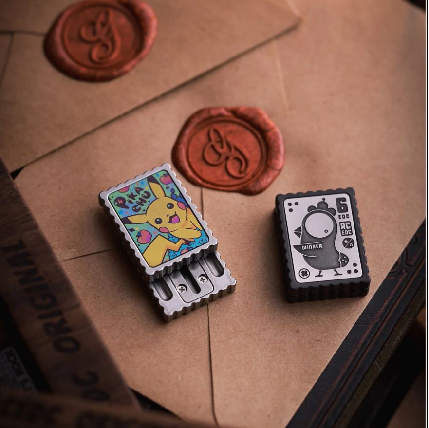 ACEDC Stamp Stainless Steel Haptic Hand Slider Necklace | ACEDC Edc Hand Push Slider | ACEDC Metal Stamp Hand Slider for Collection