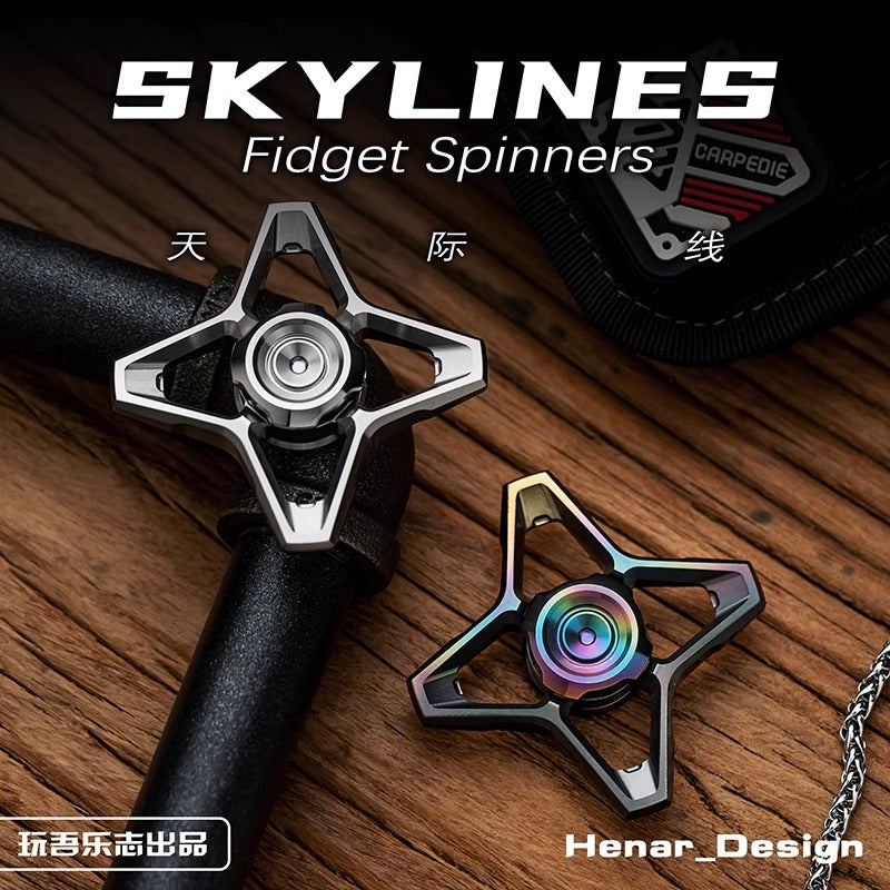 WANWU "Skyline" Hand Gyro Fidget Spinner | WANWU "Skyline" Mini EDC Hand Spinner | Mini "Skyline" Strike PPB Steel Hand Fidget for Gift &amp; Collection