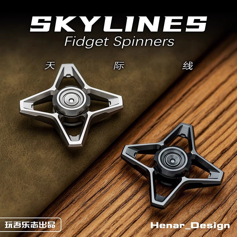 WANWU "Skyline" Hand Gyro Fidget Spinner | WANWU "Skyline" Mini EDC Hand Spinner | Mini "Skyline" Strike PPB Steel Hand Fidget for Gift &amp; Collection
