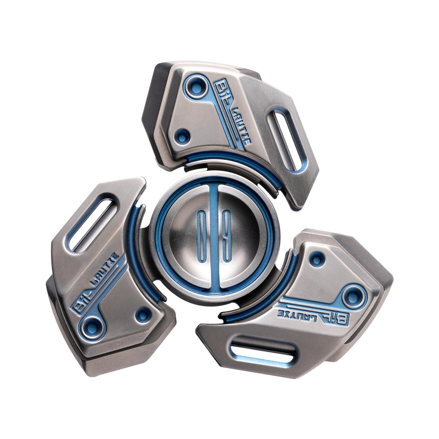 Lautie Bit 09 Titanium Blue Hand Gyro Fidget Spinner for Collection & Gift