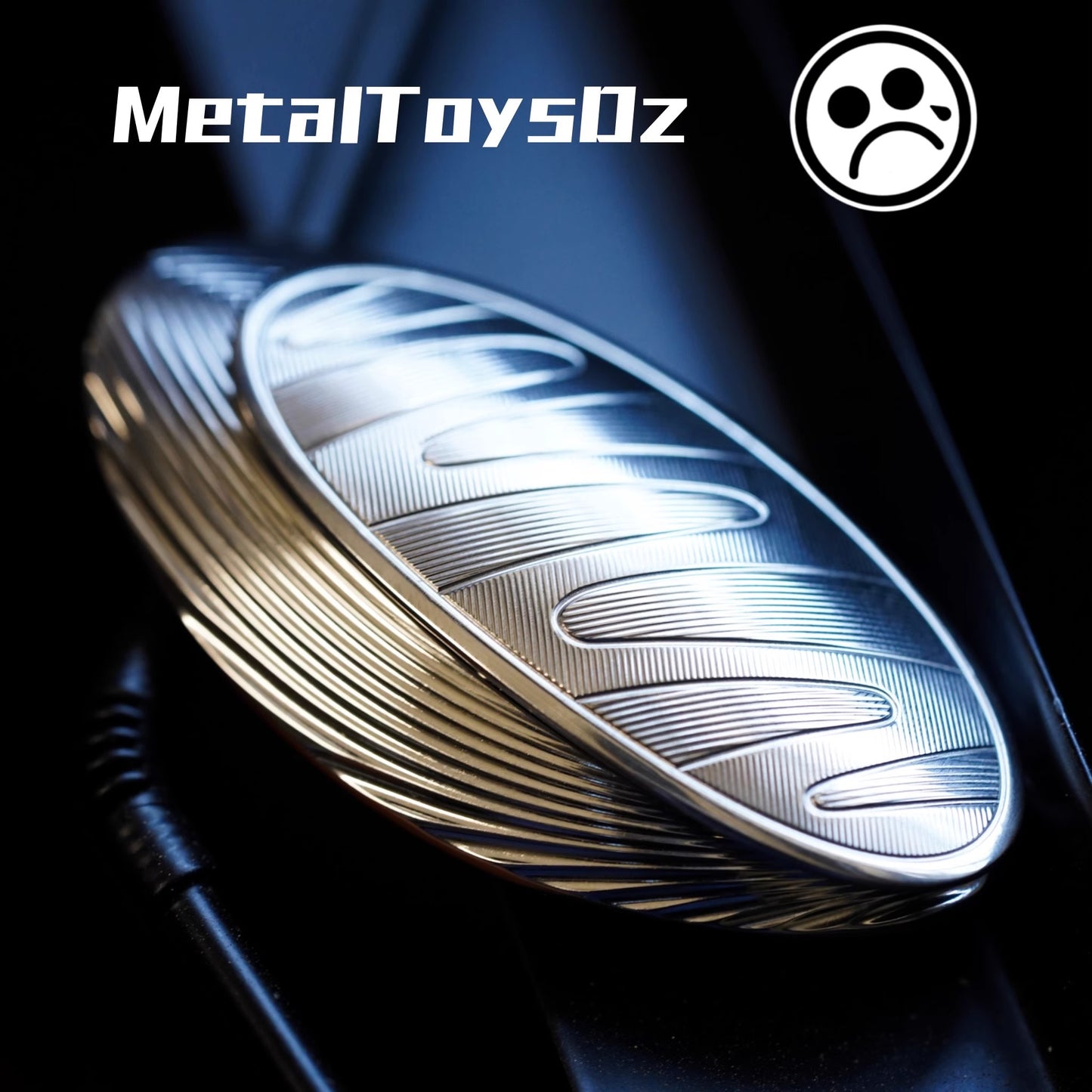 Metal Toys Dz Top-E Stainless Steel Mechanical Hand Push Slider | Metal Toys Dz Top-E Brass EDC Hand Slider | Top-E Metal Fidget for Gift & Collection
