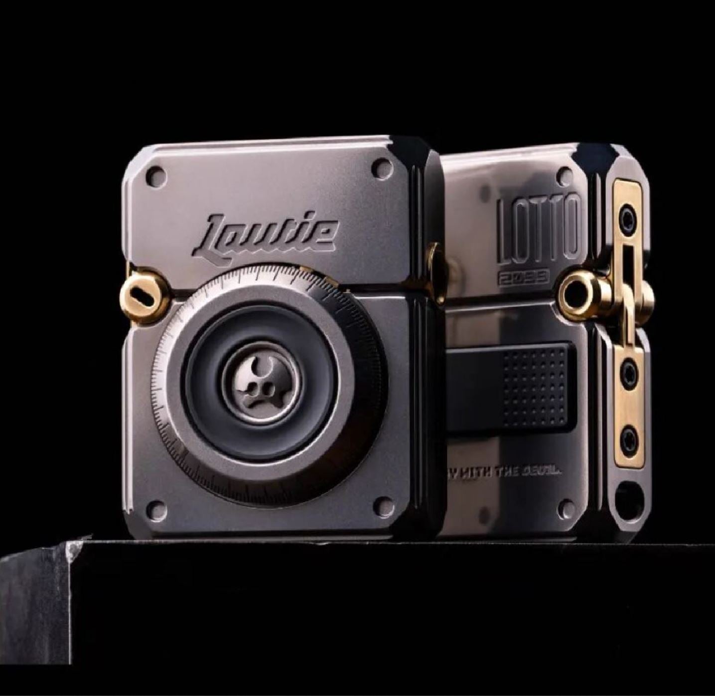 New Lautie 2099 Series Lotto Titanium Lighter Box Gyro Fidget Slider Spinner for Collection & Gift