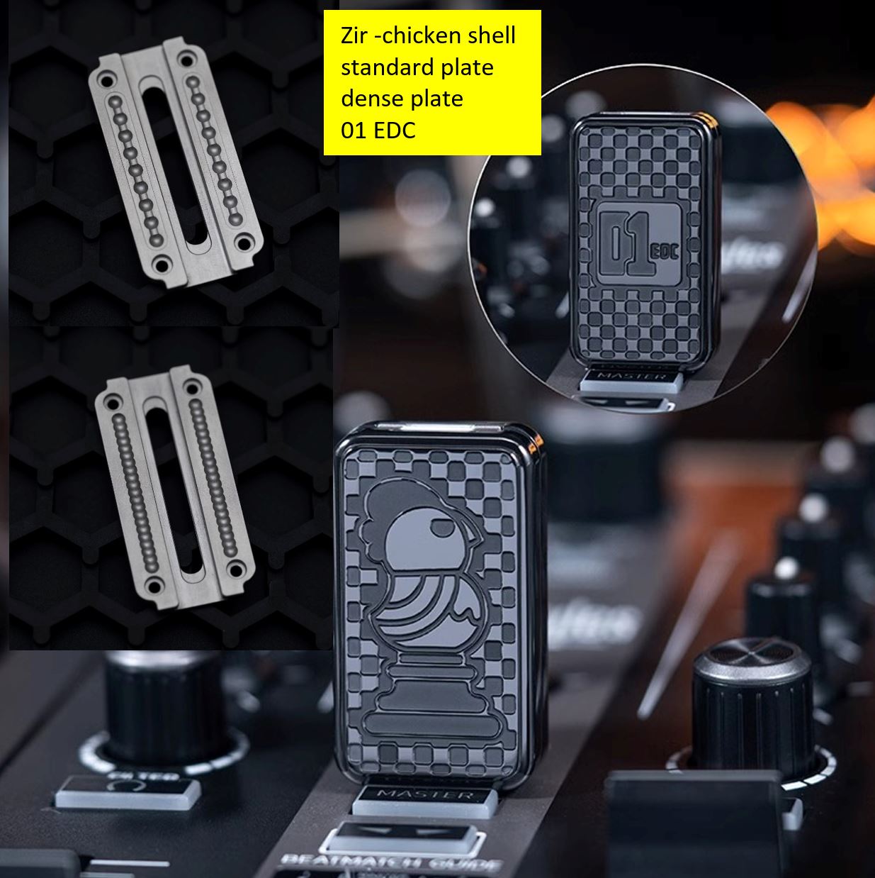 01EDC & YEDC Stainless Steel Limited Mechanical Hand Haptic Slider | 01EDC YEDC Zirconium EDC Hand Fidget Toy for Collection & Gift