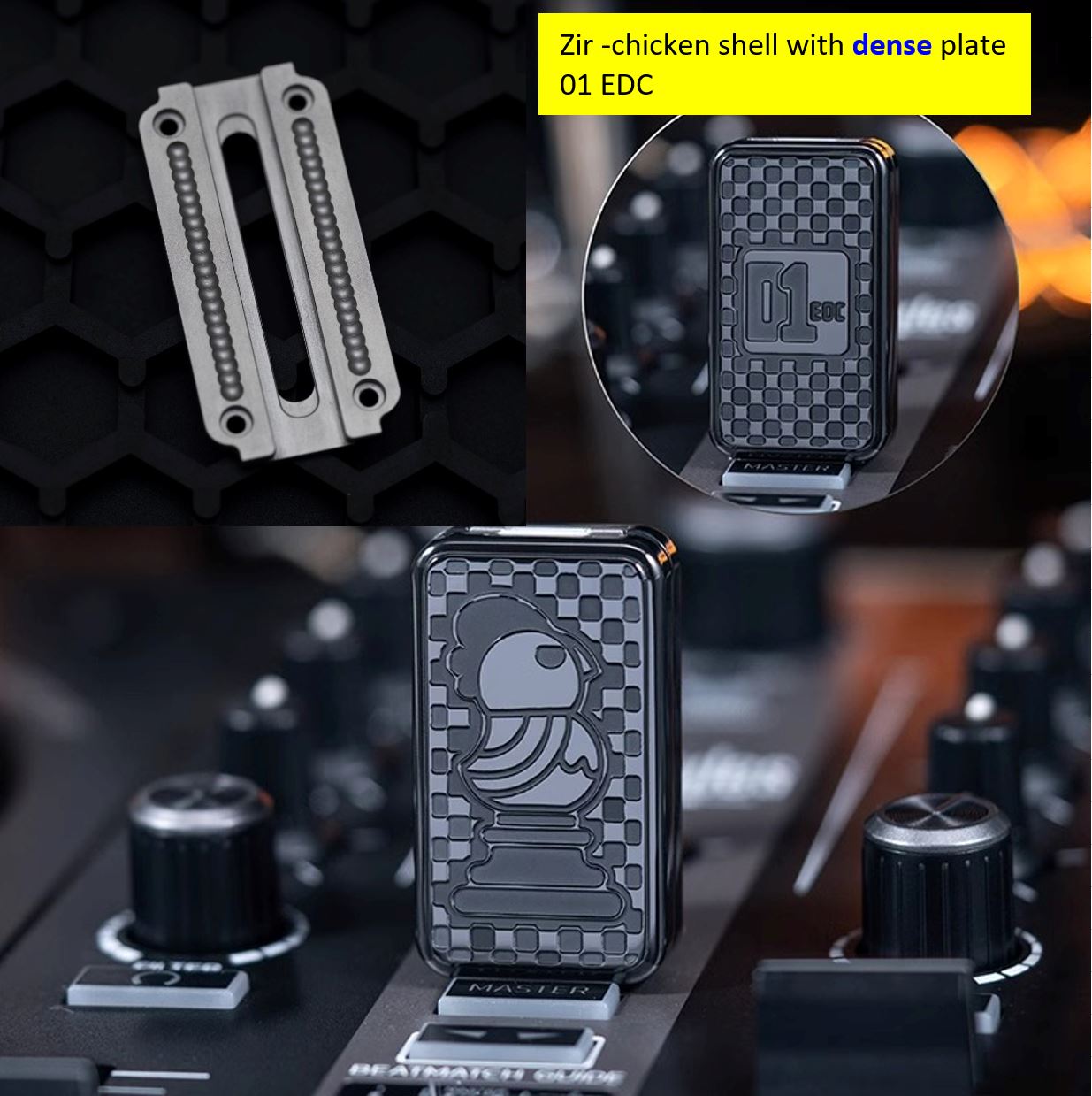 01EDC & YEDC Stainless Steel Limited Mechanical Hand Haptic Slider | 01EDC YEDC Zirconium EDC Hand Fidget Toy for Collection & Gift