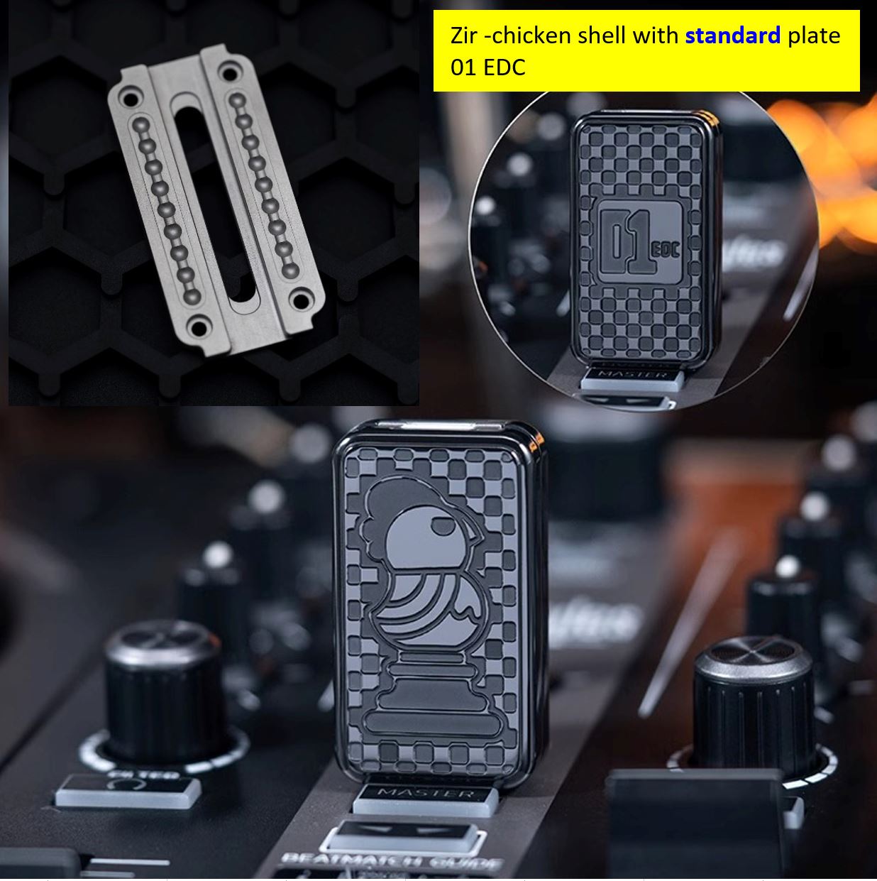 01EDC & YEDC Stainless Steel Limited Mechanical Hand Haptic Slider | 01EDC YEDC Zirconium EDC Hand Fidget Toy for Collection & Gift