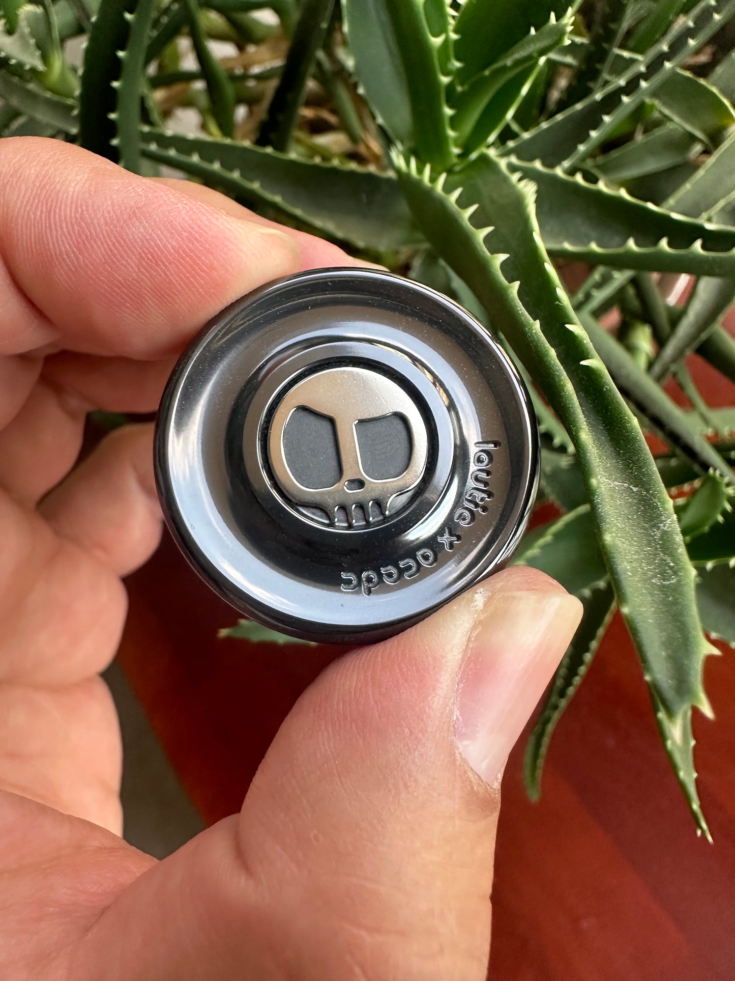 Lautie x ACEdc Superconductive Coin Cap Shape Hand Push Slider | Lautie ACEdc Milky Coin Hand Fidget Slider | Lautie EDC Coin Shape Slider for Collection