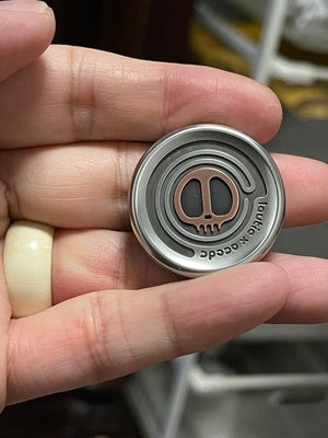 Lautie ACEDC Metal Coin Shape Hand Push Slider | Lautie ACEDC Milk Coin Hand Fidget Slider | Lautie EDC Coin Shape Slider for Collection