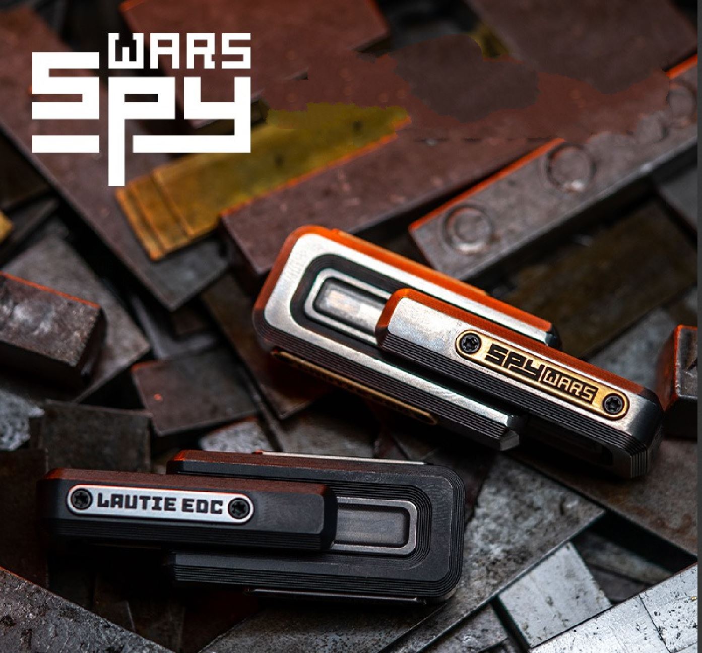 New Lautie Spywar X-Lock 2.0 Stainless Steel Double Push Slider | Lautie X-Lock 2.0 EDC ADHD Hand Push Slider | Lautie Metal Spywar Double Push Slider for Collection and Gift