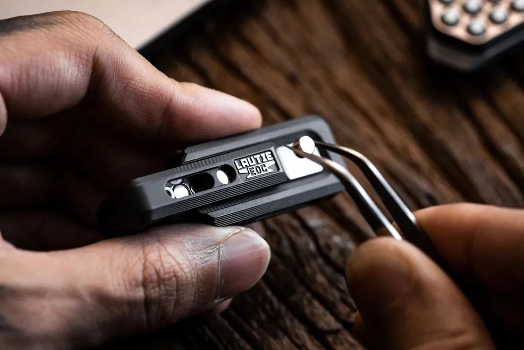 New Lautie Spywar X-Lock Magnetic Stainless Steel Double Push Slider | Lautie X-Lock EDC ADHD Hand Push Slider | Lautie Metal Spywar Double Push Slider for Collection and Gift