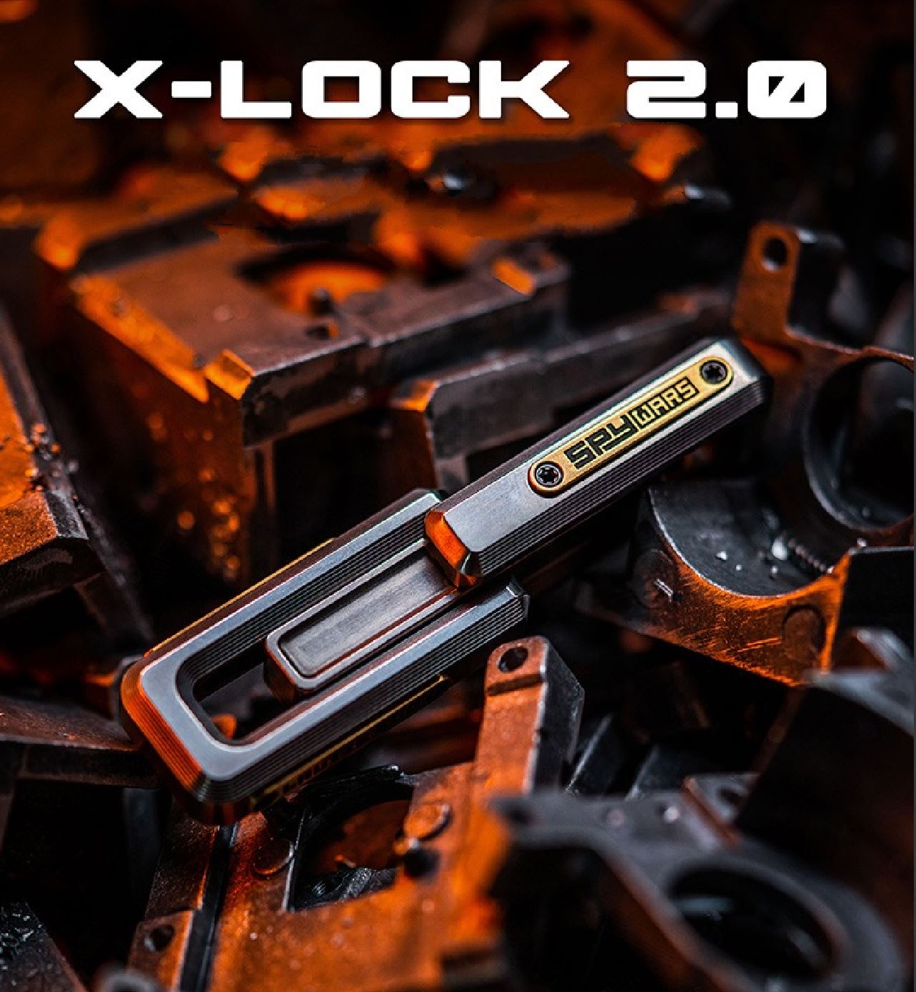 New Lautie Spywar X-Lock 2.0 Stainless Steel Double Push Slider | Lautie X-Lock 2.0 EDC ADHD Hand Push Slider | Lautie Metal Spywar Double Push Slider for Collection and Gift