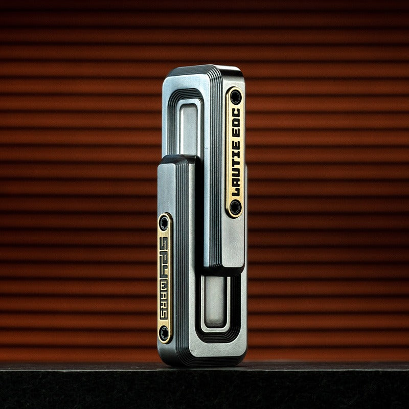 New Lautie Spywar X-Lock 2.0 Stainless Steel Double Push Slider | Lautie X-Lock 2.0 EDC ADHD Hand Push Slider | Lautie Metal Spywar Double Push Slider for Collection and Gift