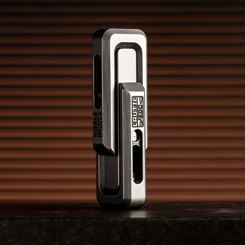New Lautie Spywar X-Lock Magnetic Stainless Steel Double Push Slider | Lautie X-Lock EDC ADHD Hand Push Slider | Lautie Metal Spywar Double Push Slider for Collection and Gift