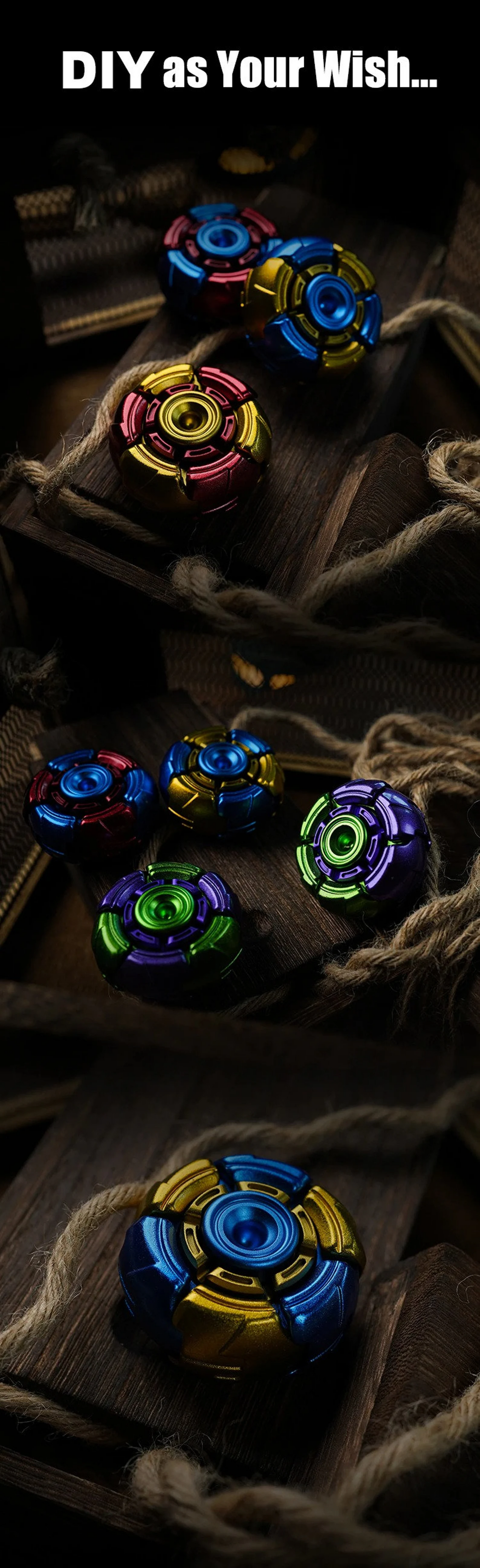 GoBigger Young Alloy Colorful Hand Fidget Spinner | EDC GoBogger Hand Fidget Spinner Toys | Metal High Quality Colorful Hand Gyro Spinner