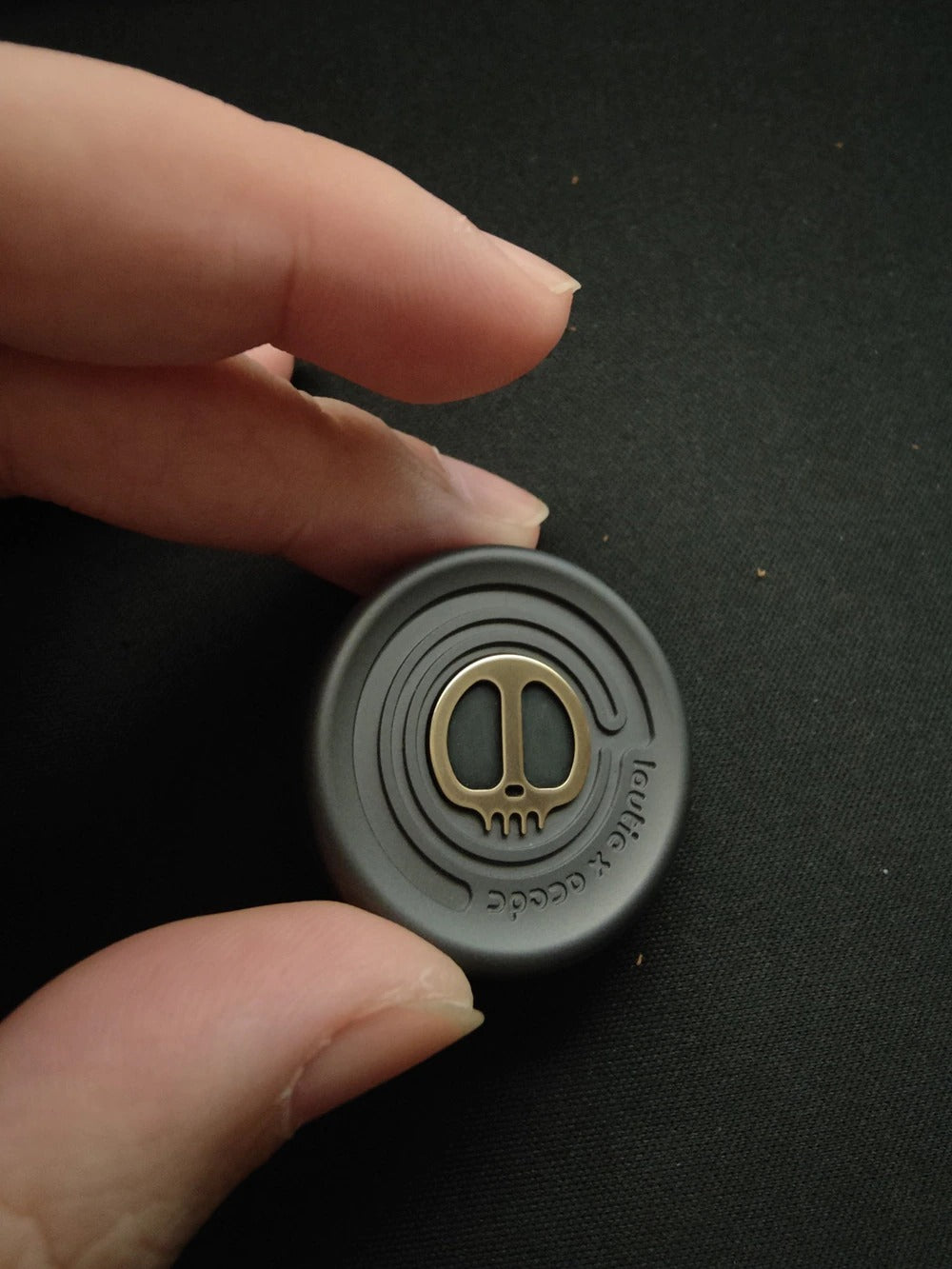 Lautie ACEDC Metal Coin Shape Hand Push Slider | Lautie ACEDC Milk Coin Hand Fidget Slider | Lautie EDC Coin Shape Slider for Collection