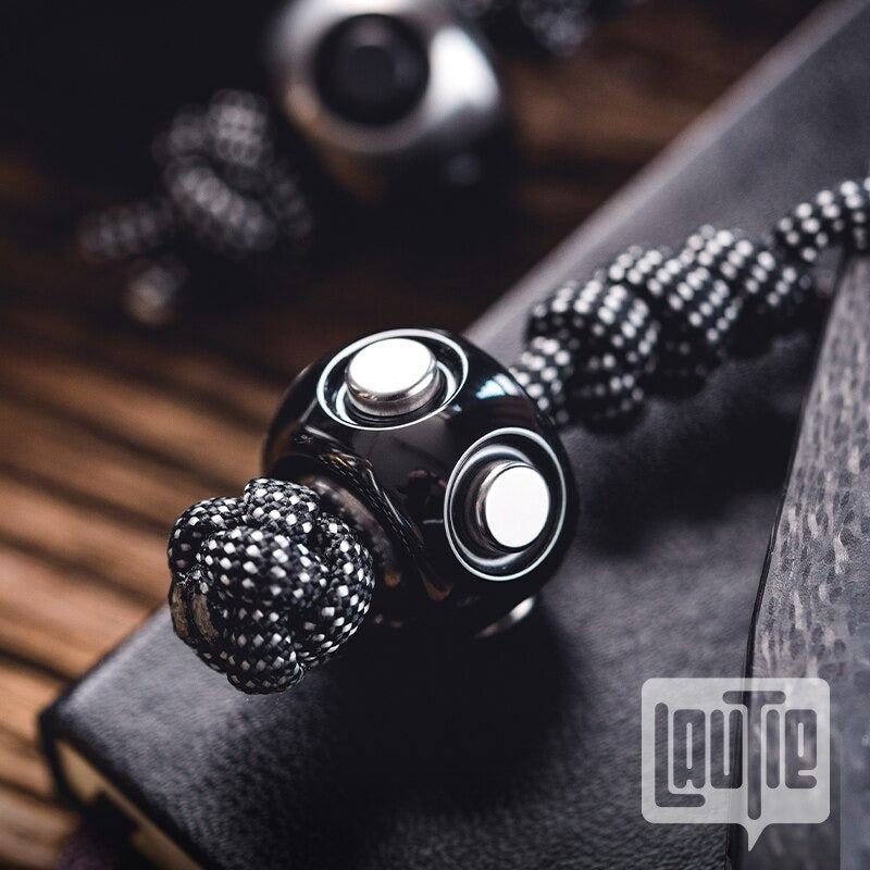 New Lautie Mini NOIZ SPORE Necklace Wearing Hand Spinner | Lautie Noiz EDC Hand Fidget | Lautie Noiz Metal Hand Spinner for Collection